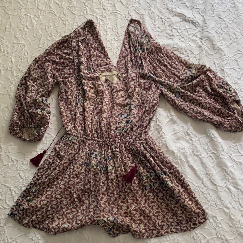 Holding Horses Purple Flowered Romper |S|